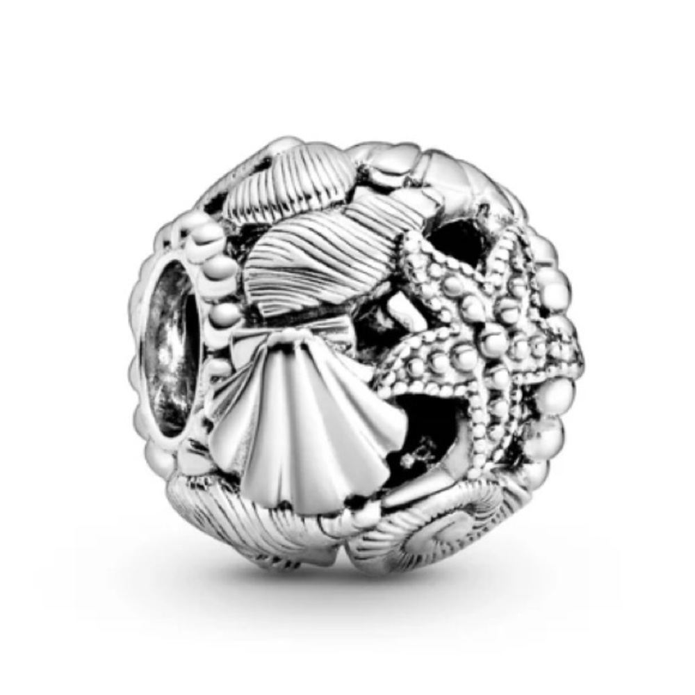 NWOT Openwork Starfish, Shells & Hearts Charm Sterling Silver 925